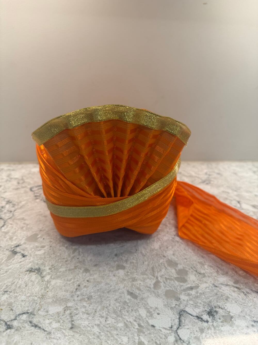 Indian Traditional Cotton Ethnic Orange Turban Pagri JL